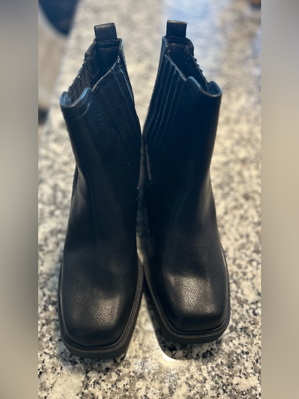 Size 11 New withTags MIA Black Leather Empire Chunky Boot Women